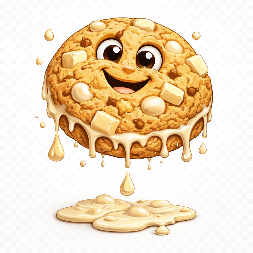 White choc macadamia cookie